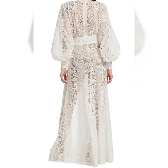 FREE PEOPLE / Bronx and Banco Adele Eyelet Lace Maxi Gown Size/XS - Picture 14 of 16